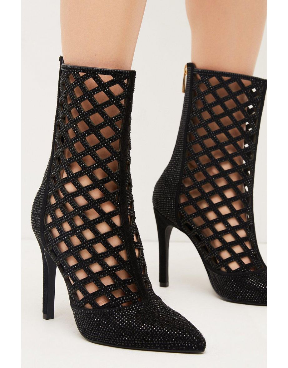 Karen millen studded ankle on sale boots