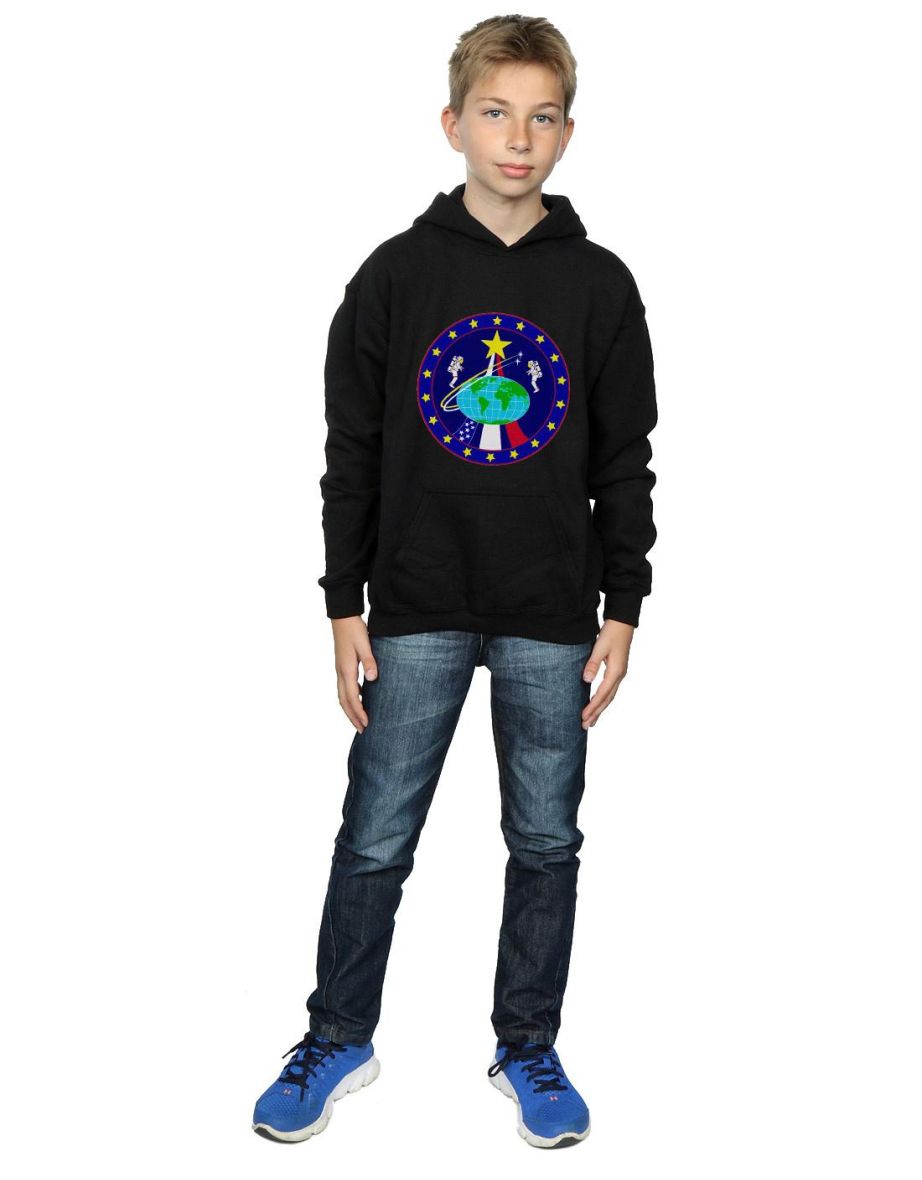 NASA Boys Classic Globe Astronauts Hoodie - Black - 3