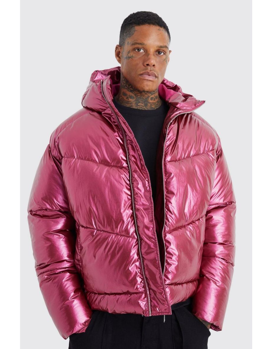 Boohoo hooded puffer pefrect jacket