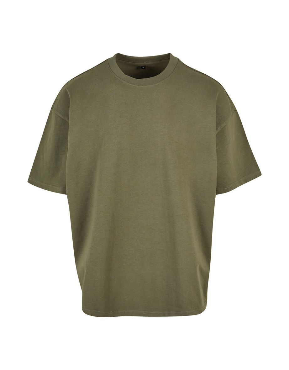 Mens Plain Ultra Heavyweight T-Shirt - Olive