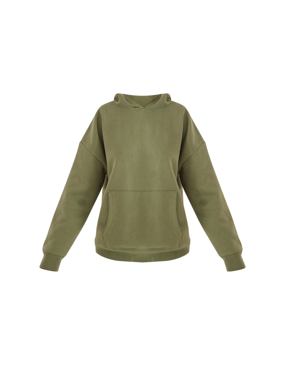 PLT Label Khaki Sports Academy Puff Print Oversized Hoodie - 4