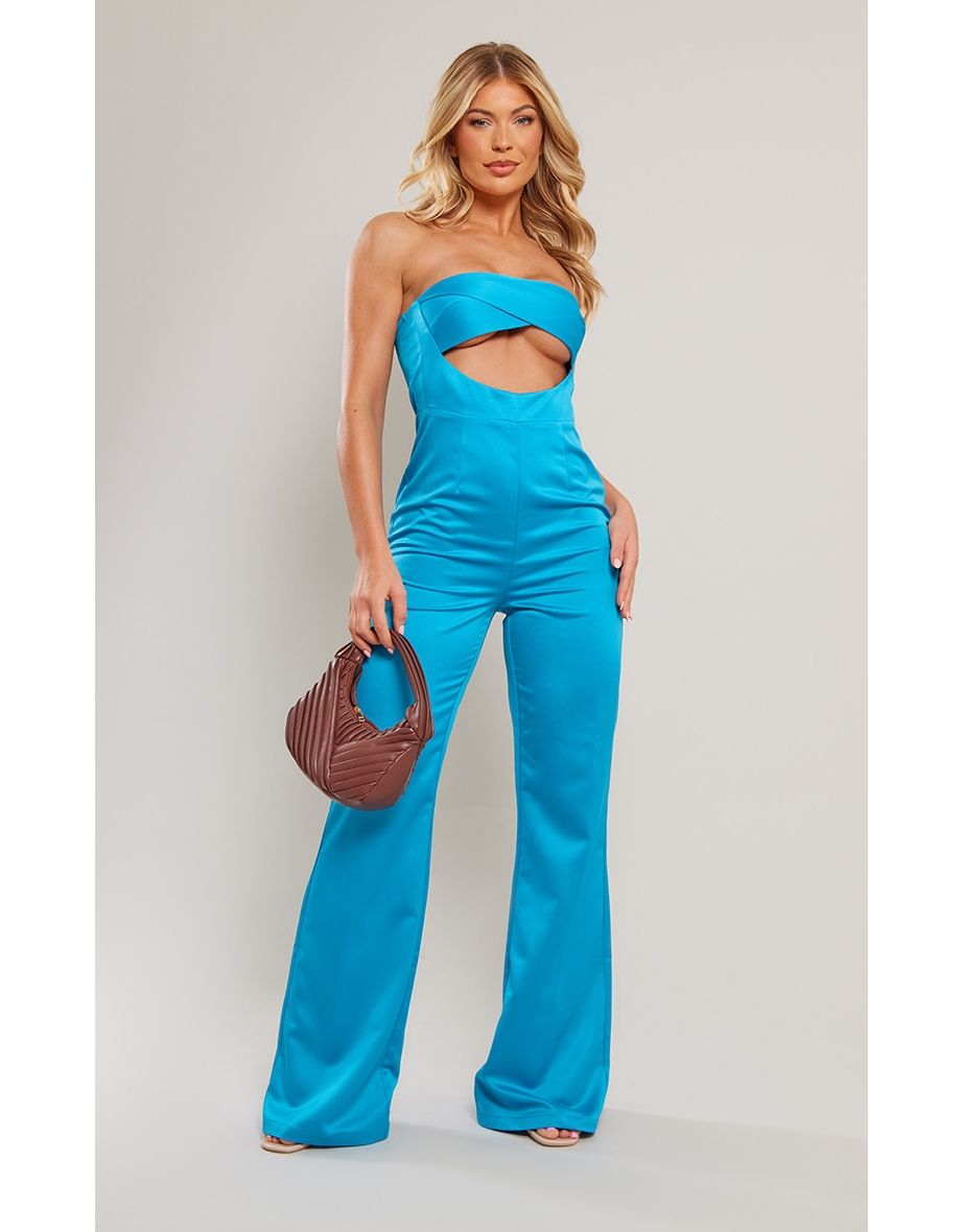 Satin cheap bandeau jumpsuit