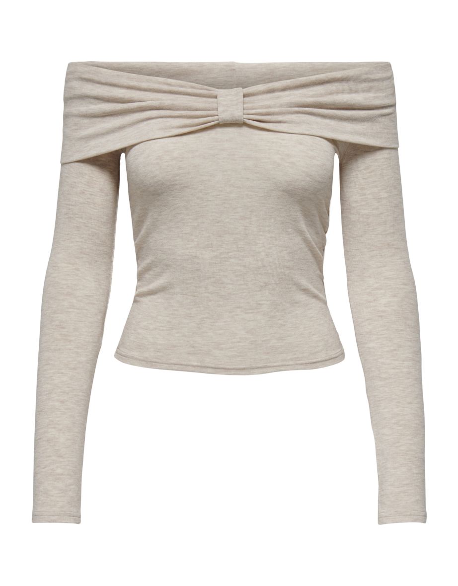 ONLFAYOLA L/S OFF SHOULDER BOW TOP JRS