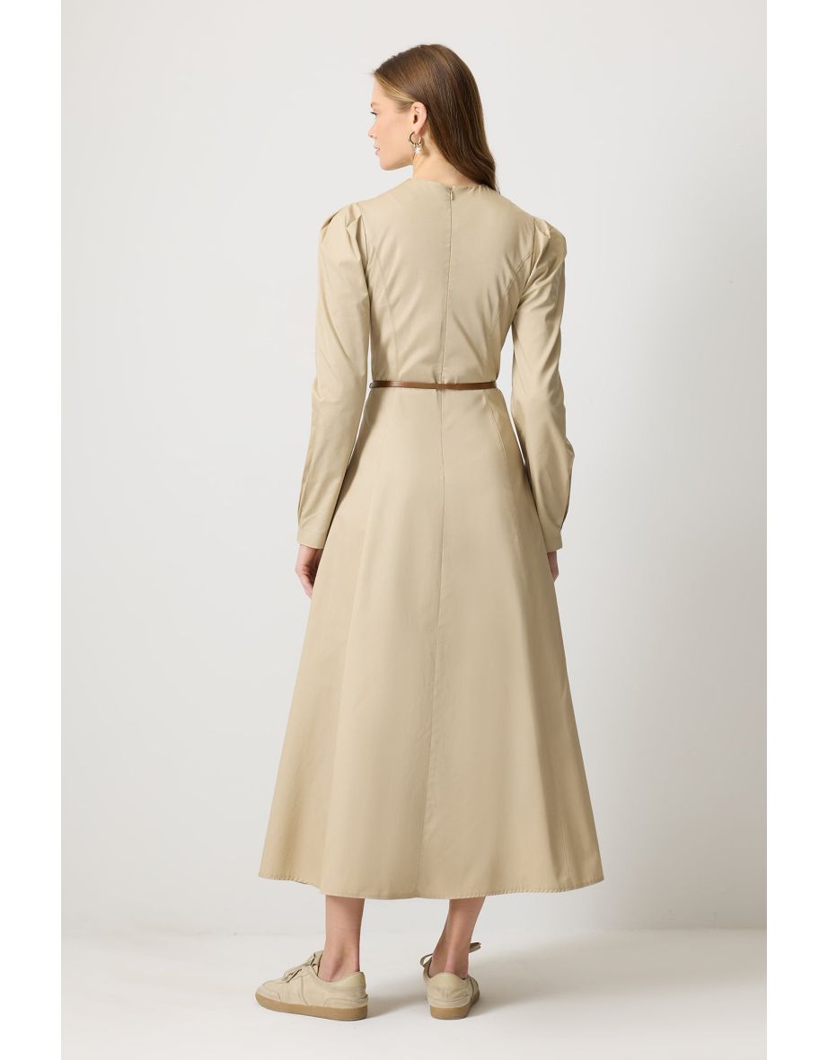 DOTED GABARDINE DRESS - 3
