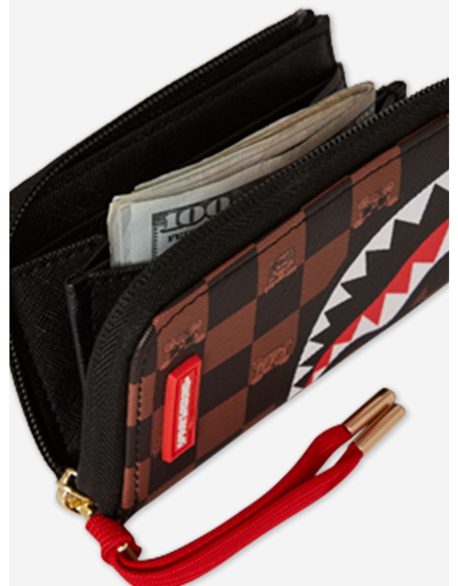 Kids Peeking Character Check Wallet in Brown (11.5cm) - 3