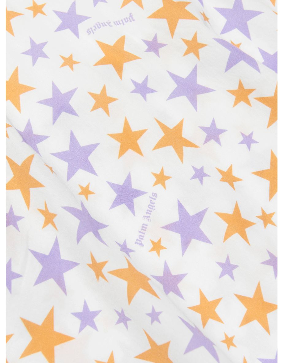 Girls AOP PA Stars T-Shirt Dress in White - 3