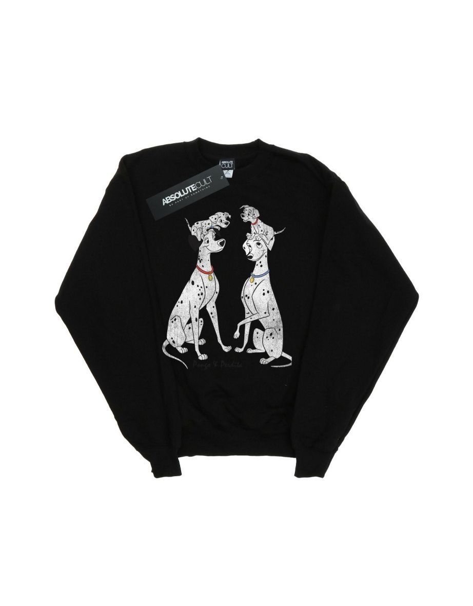 Disney Boys 101 Dalmatians Classic Pongo And Perdita Sweatshirt - Black