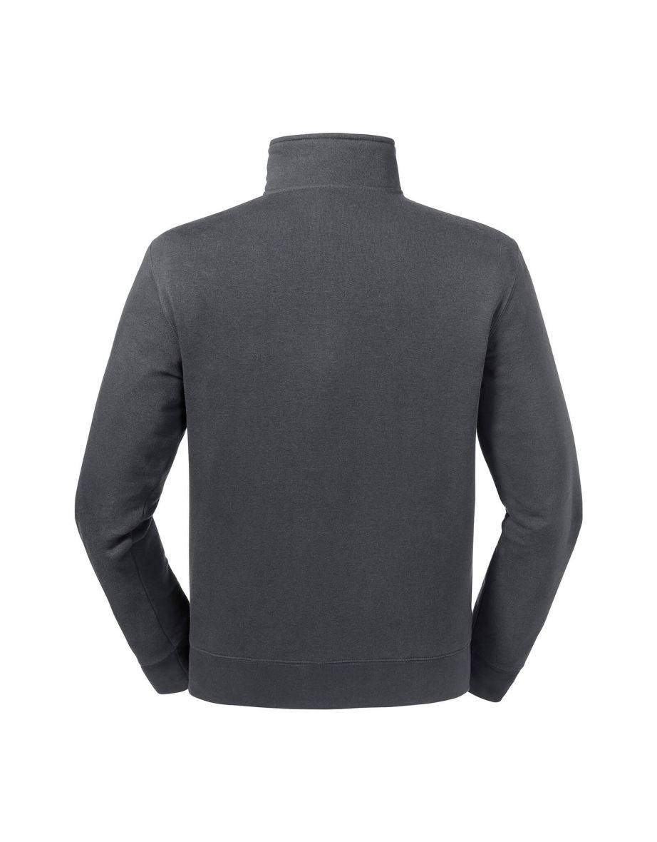 Russell Mens Authentic Quarter Zip Sweatshirt - Convoy Grey - 1