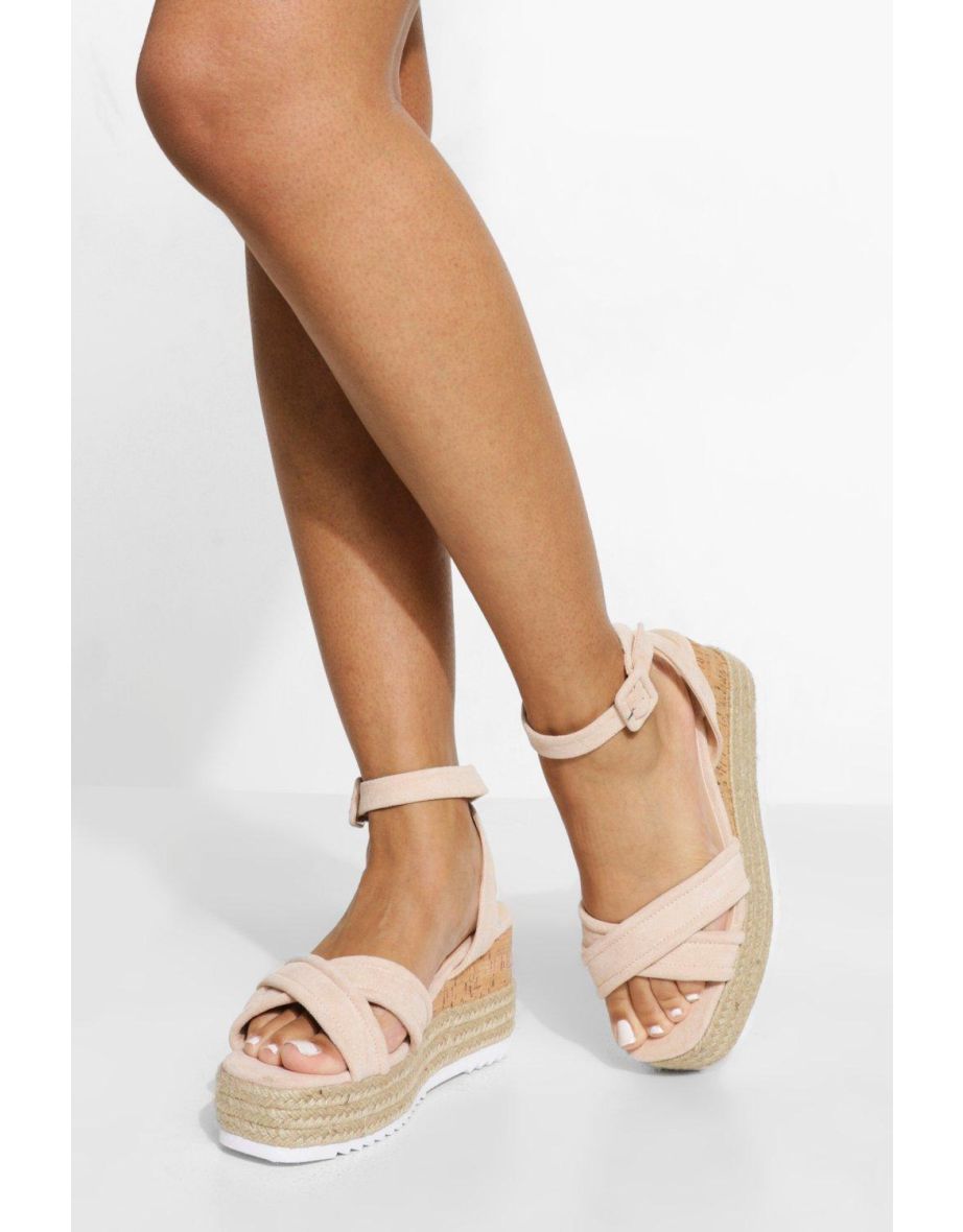 Wide on sale nude wedge