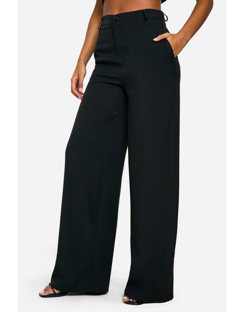Tall Wide Leg Trousers - black - 3