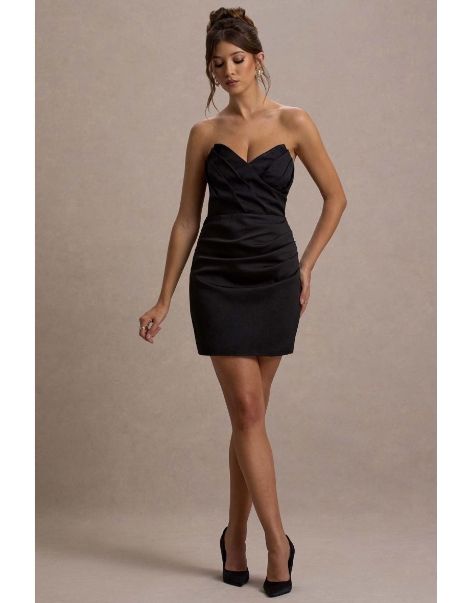 Winner | Black Bandeau Mini Dress With OversizedBow
