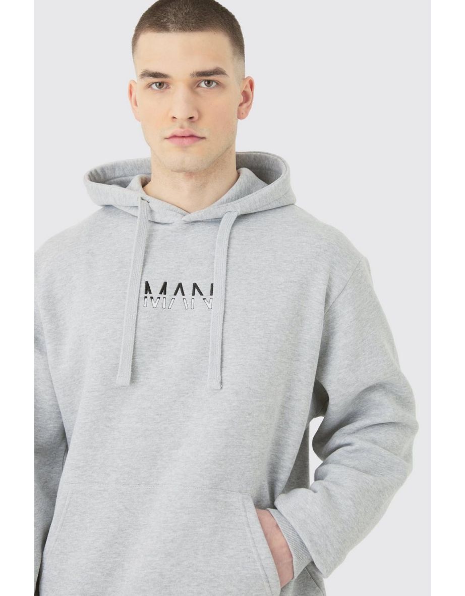 Tall Basic Man Dash Hoodie In Grey Marl - grey marl - 2