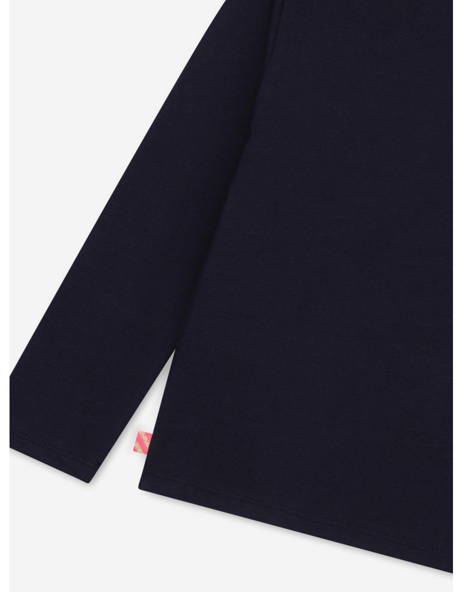 Billieblush Girls Long Sleeve Pegasus T-Shirt in Navy - 3
