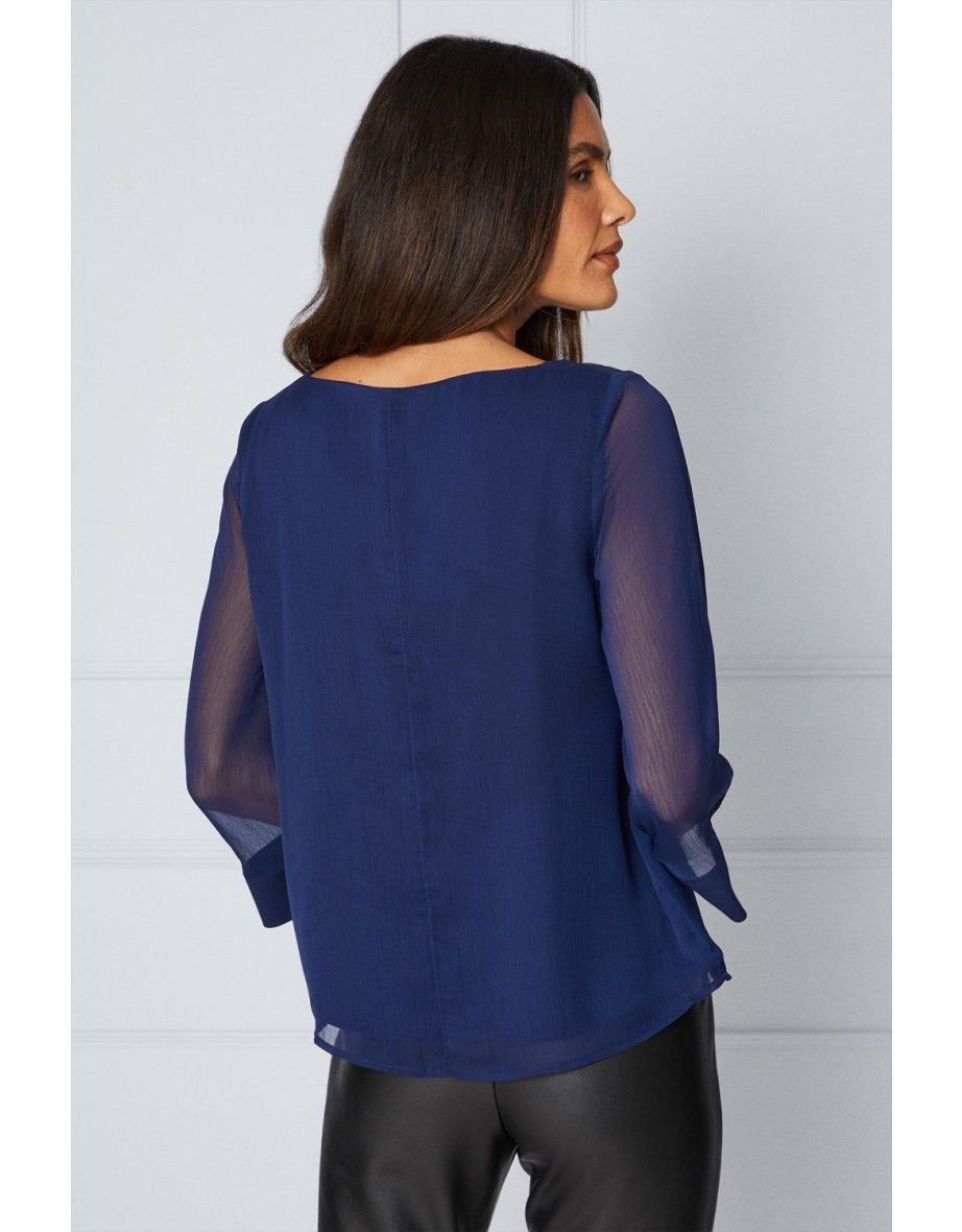 Hotfix 3/4 Sleeve Overlay Top - 2