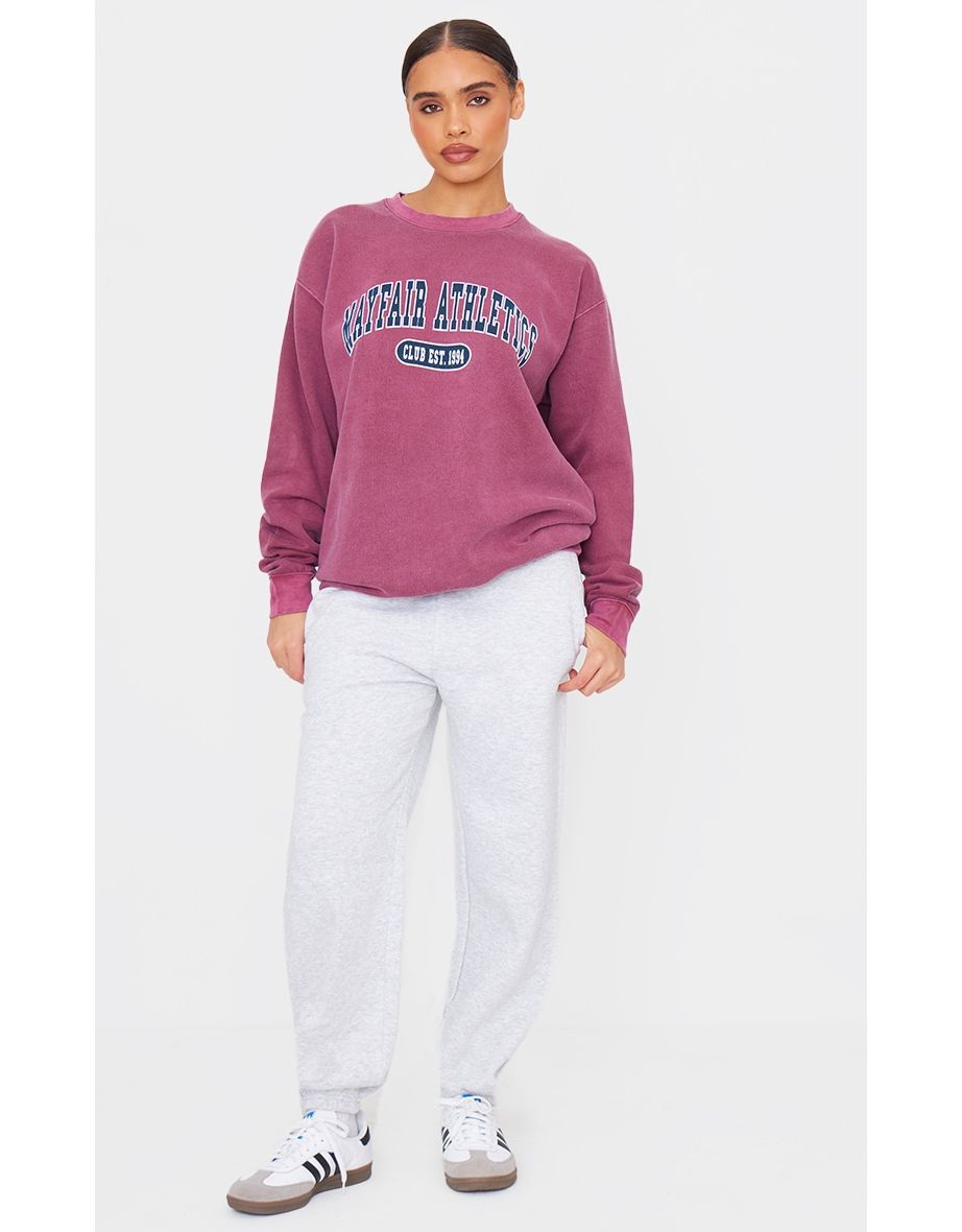 Burgundy Mayfair Athletics Oversized Sweatshirt