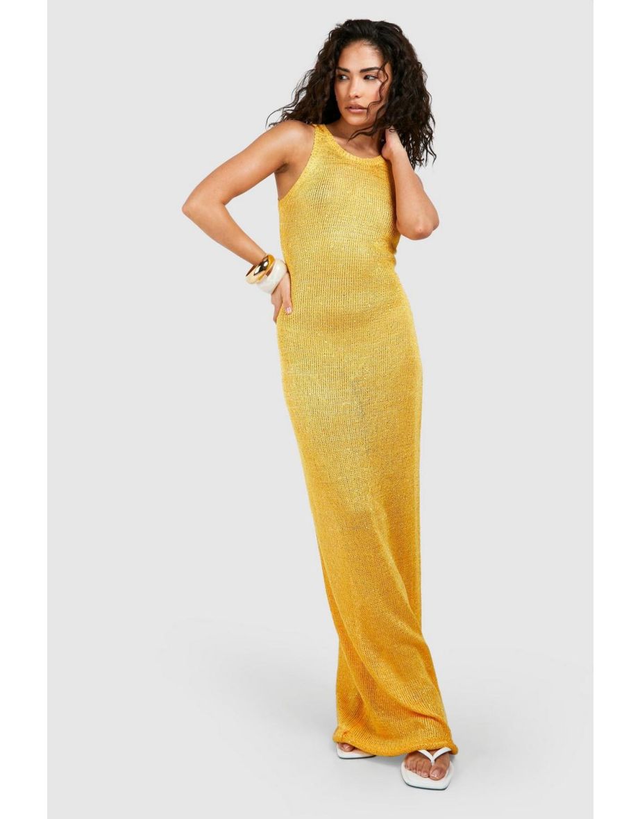 Petite Sequin Knit Maxi Beach Dress