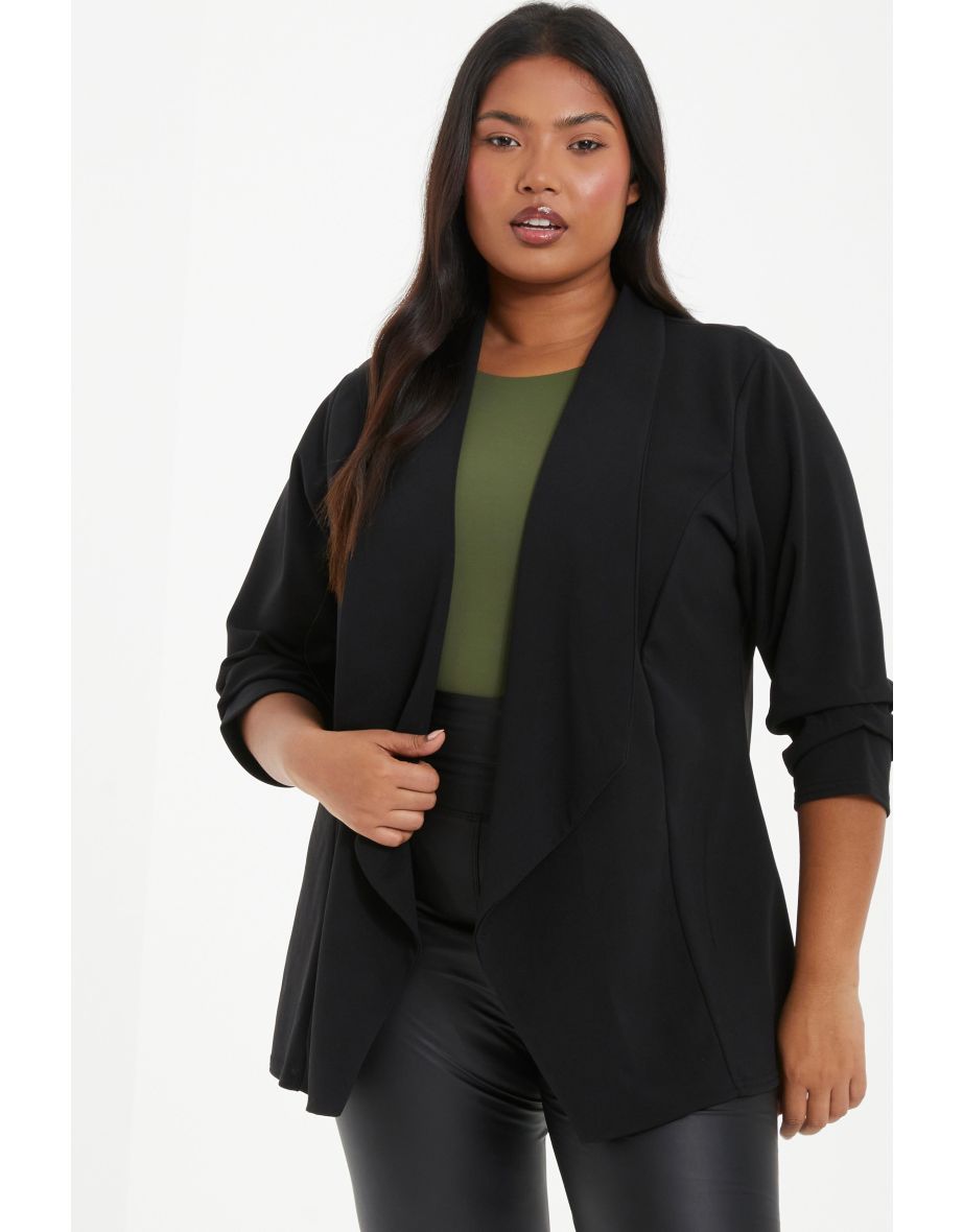 Plus size clearance waterfall blazer