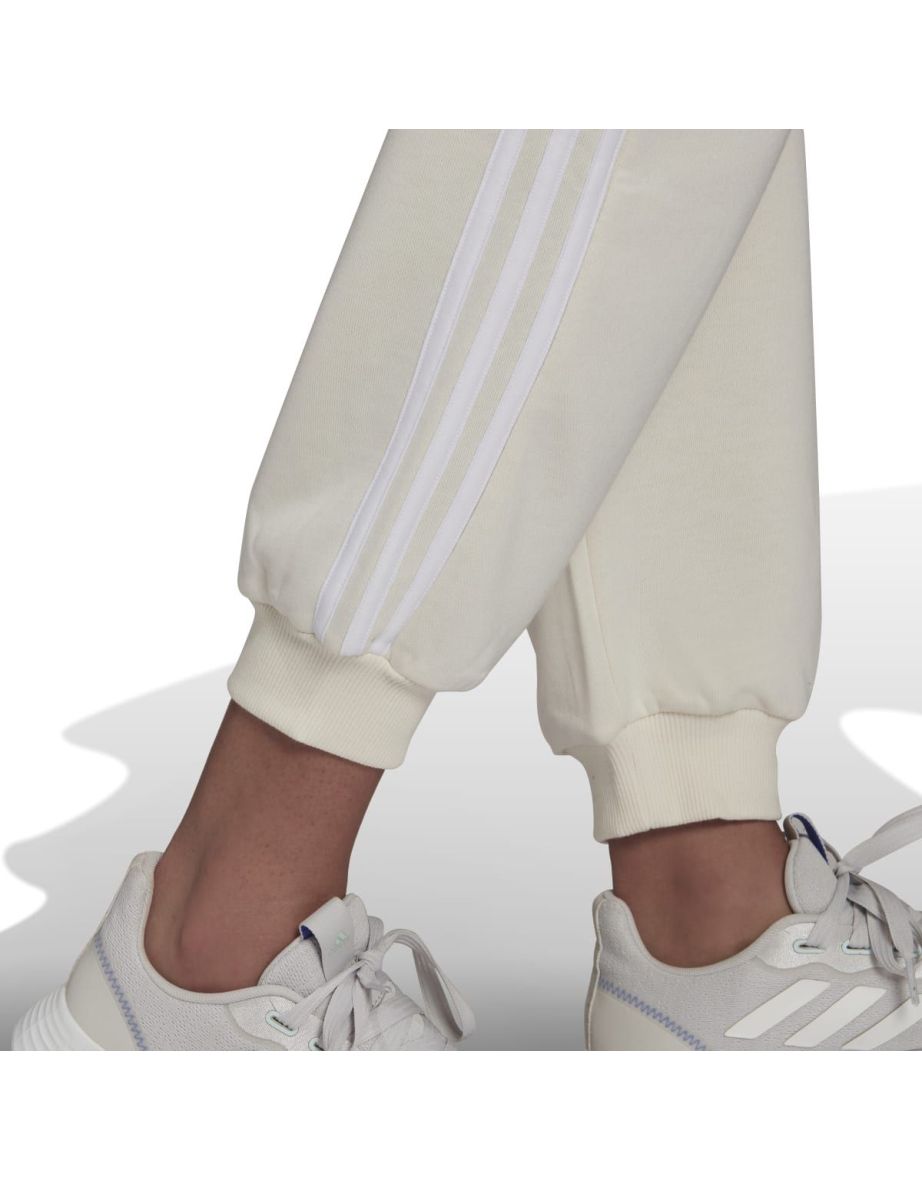 Women's adidas Studio Lounge 3-Stripes Joggers in Cream - 6