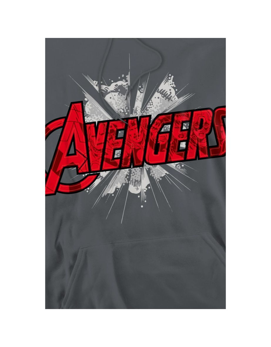 Marvel Mens Avengers Bash Logo Hoodie - Charcoal - 3