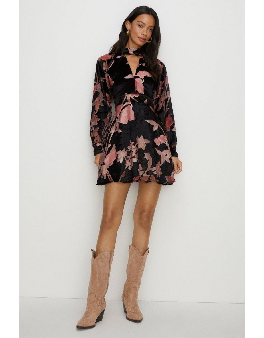 Oasis animal discount print skater dress