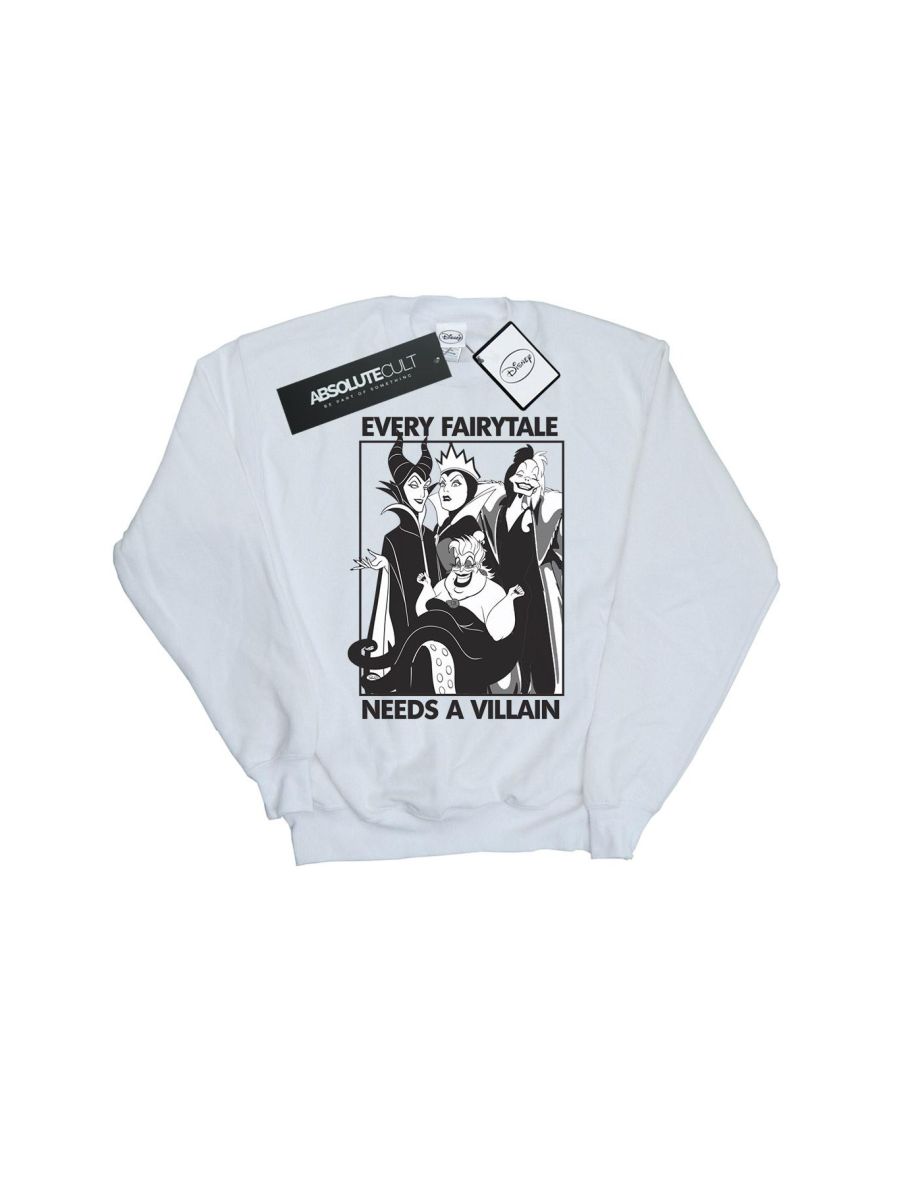 Disney Boys Every Fairy Tale Needs A Villain Sweatshirt - White