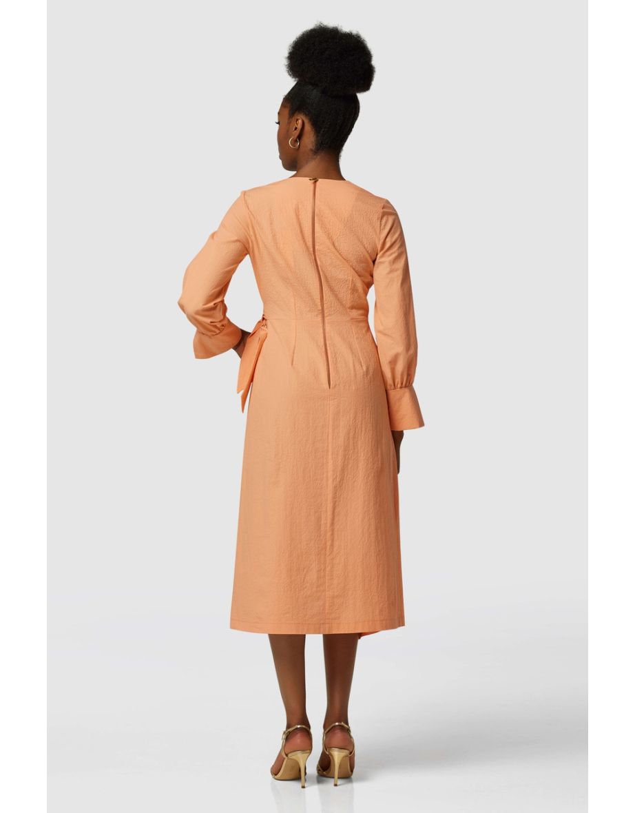 Closet London Coral Pleated Wrap Midaxi Dress - 3