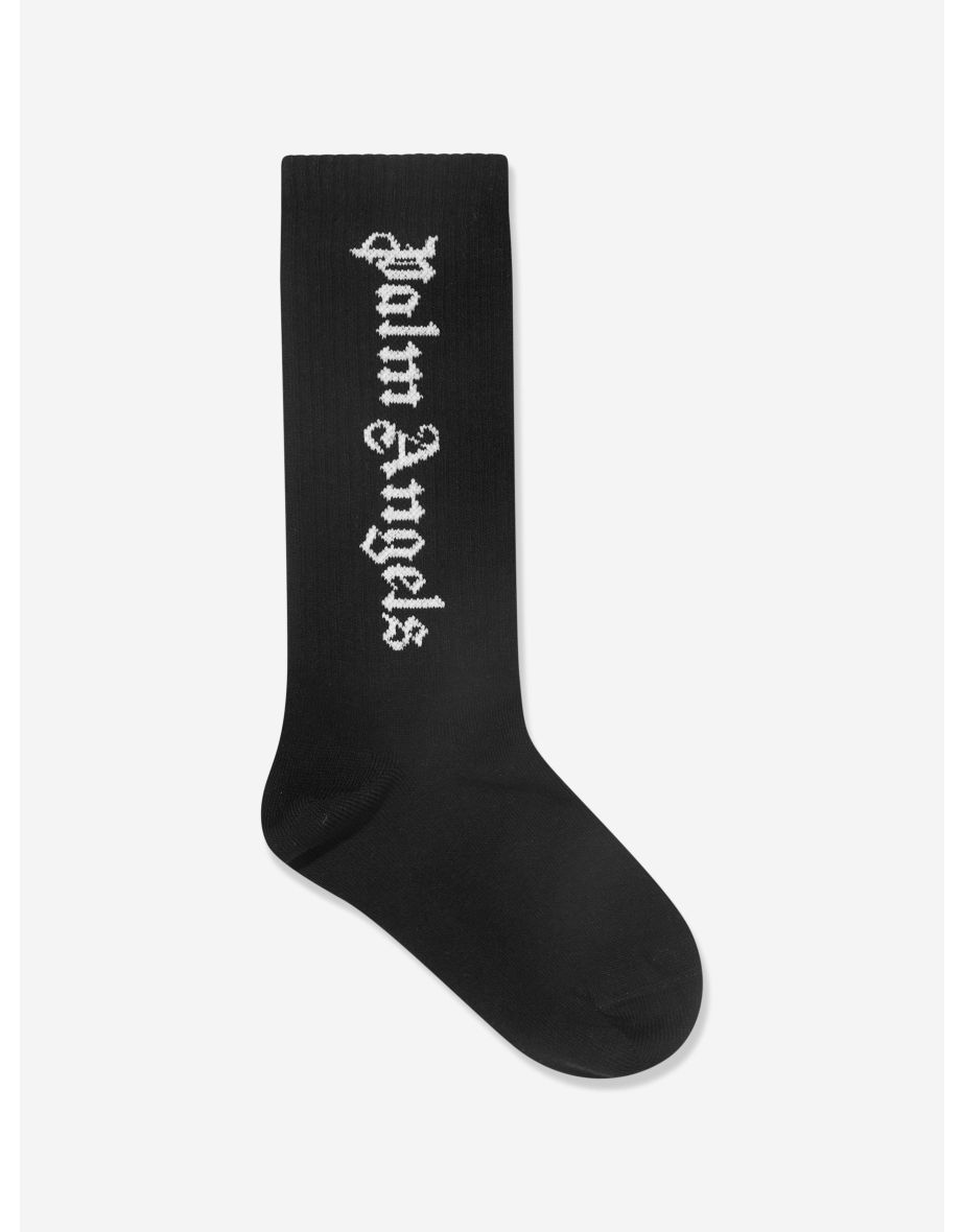 Boys Logo High Socks in Black