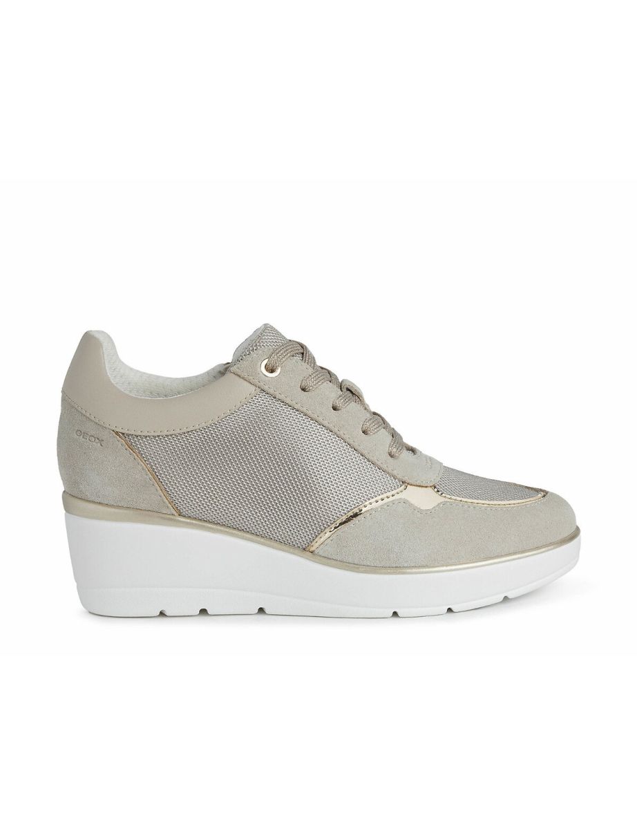 Geox wedge outlet trainers