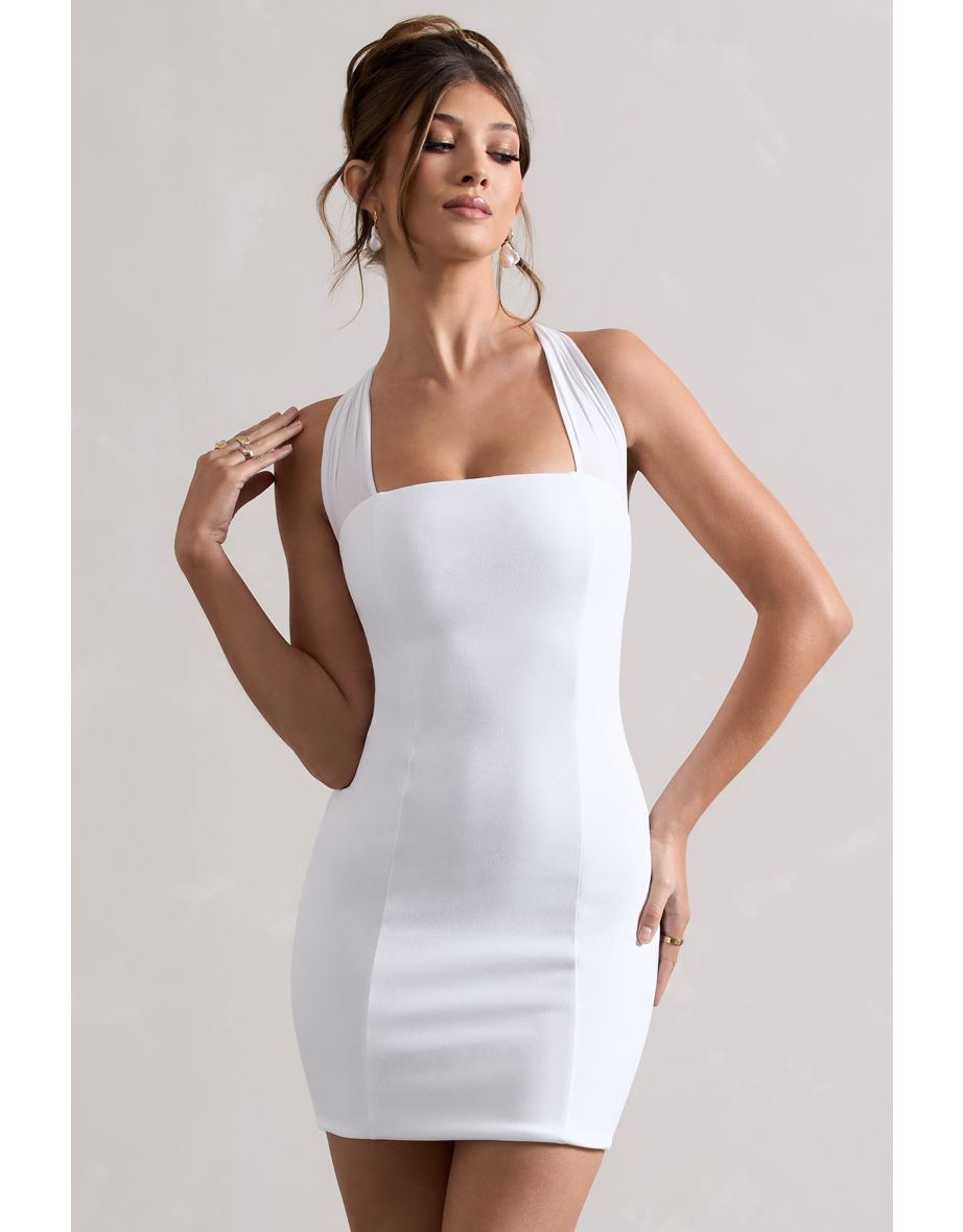Soul | White Bodycon Halter-Neck Mini Dress - 4