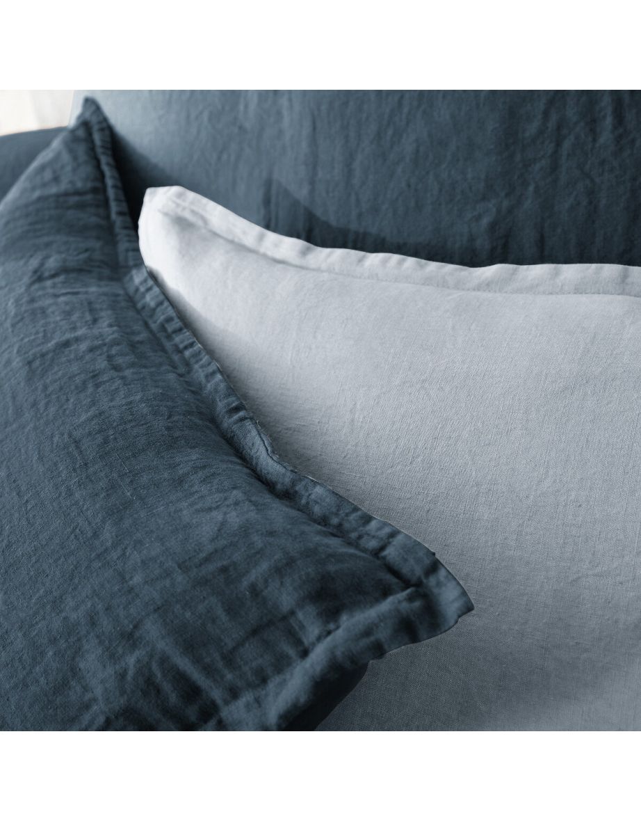 WASHED LINEN Plain Pillowcase or Bolster Case - 8