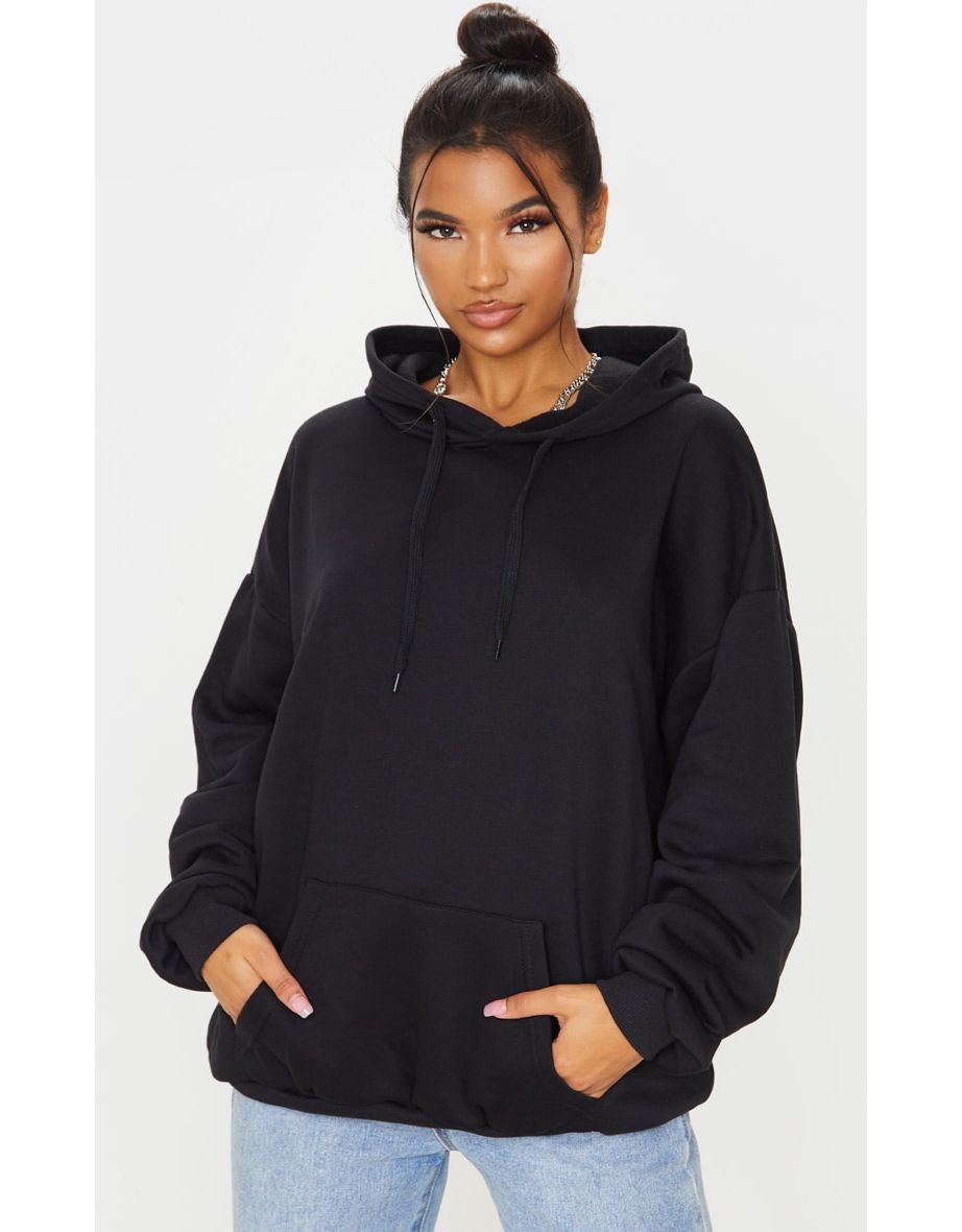 Recycled Black Oversized Hoodie