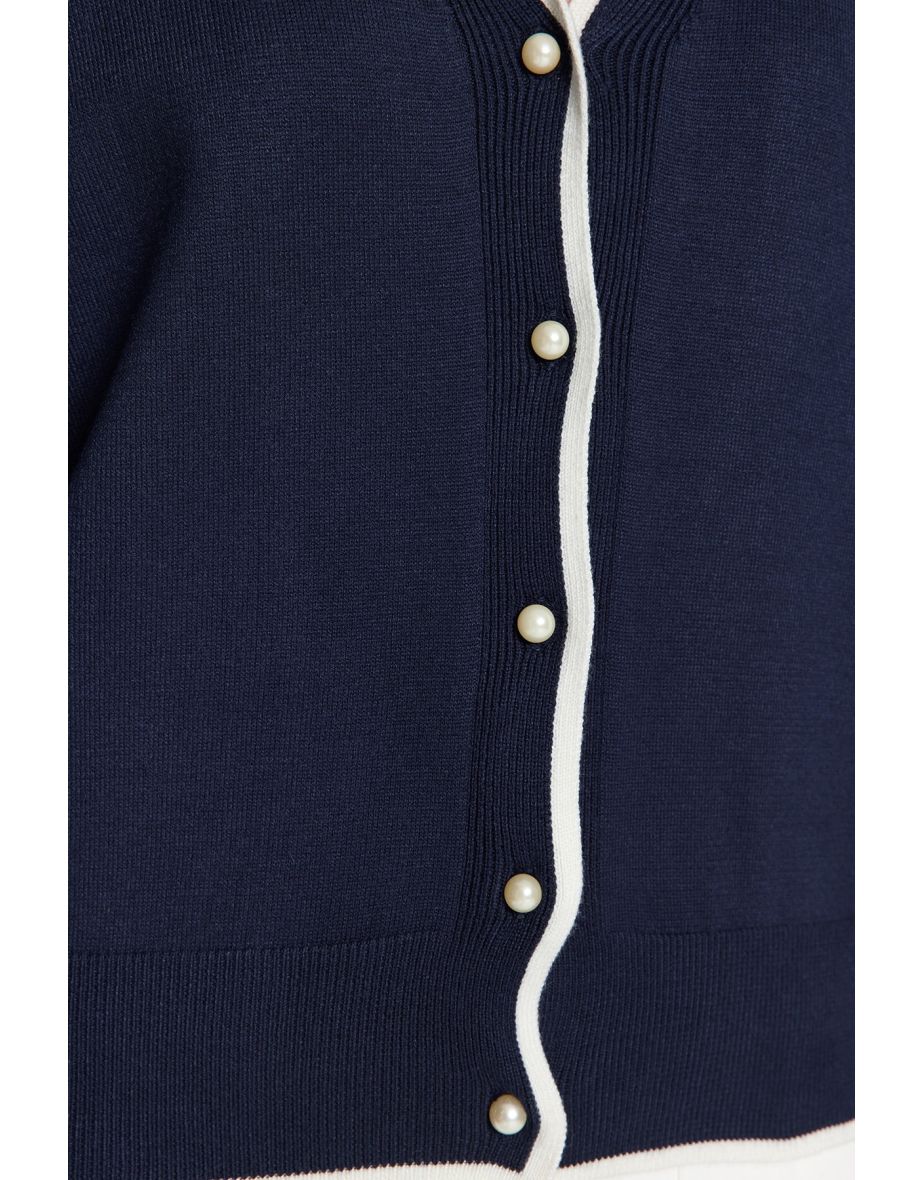 Cardigan - Dark blue - Slim fit - 7