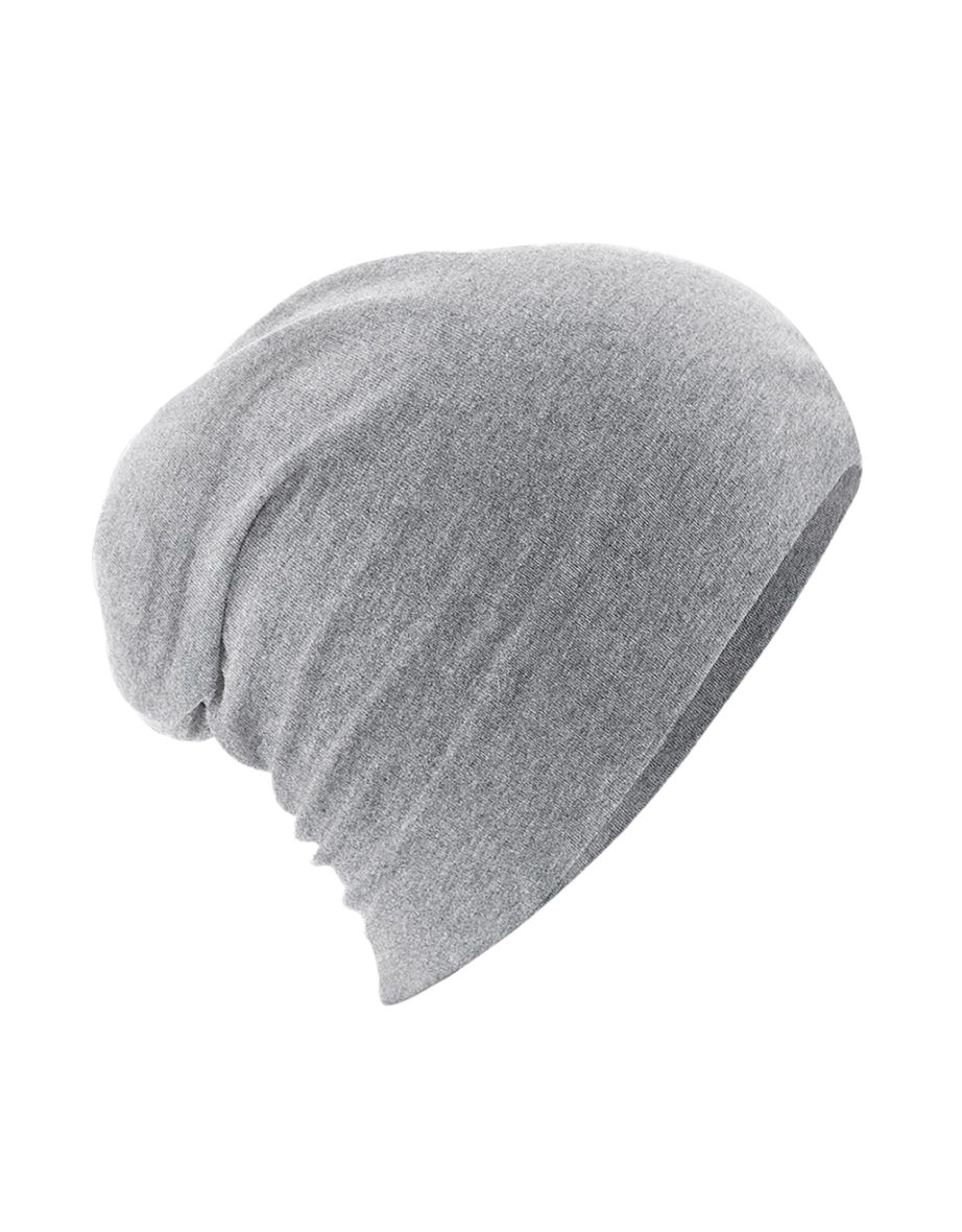 Beechfield Unisex Hemsedal Cotton Slouch Beanie - Heather Grey