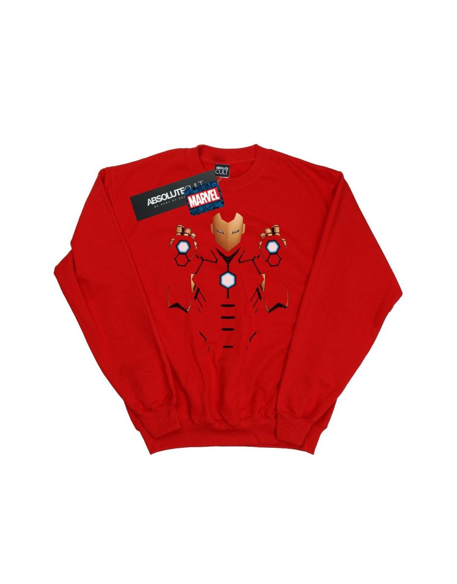 Marvel Boys Iron Man Armoured Suit Sweatshirt - Red - 1