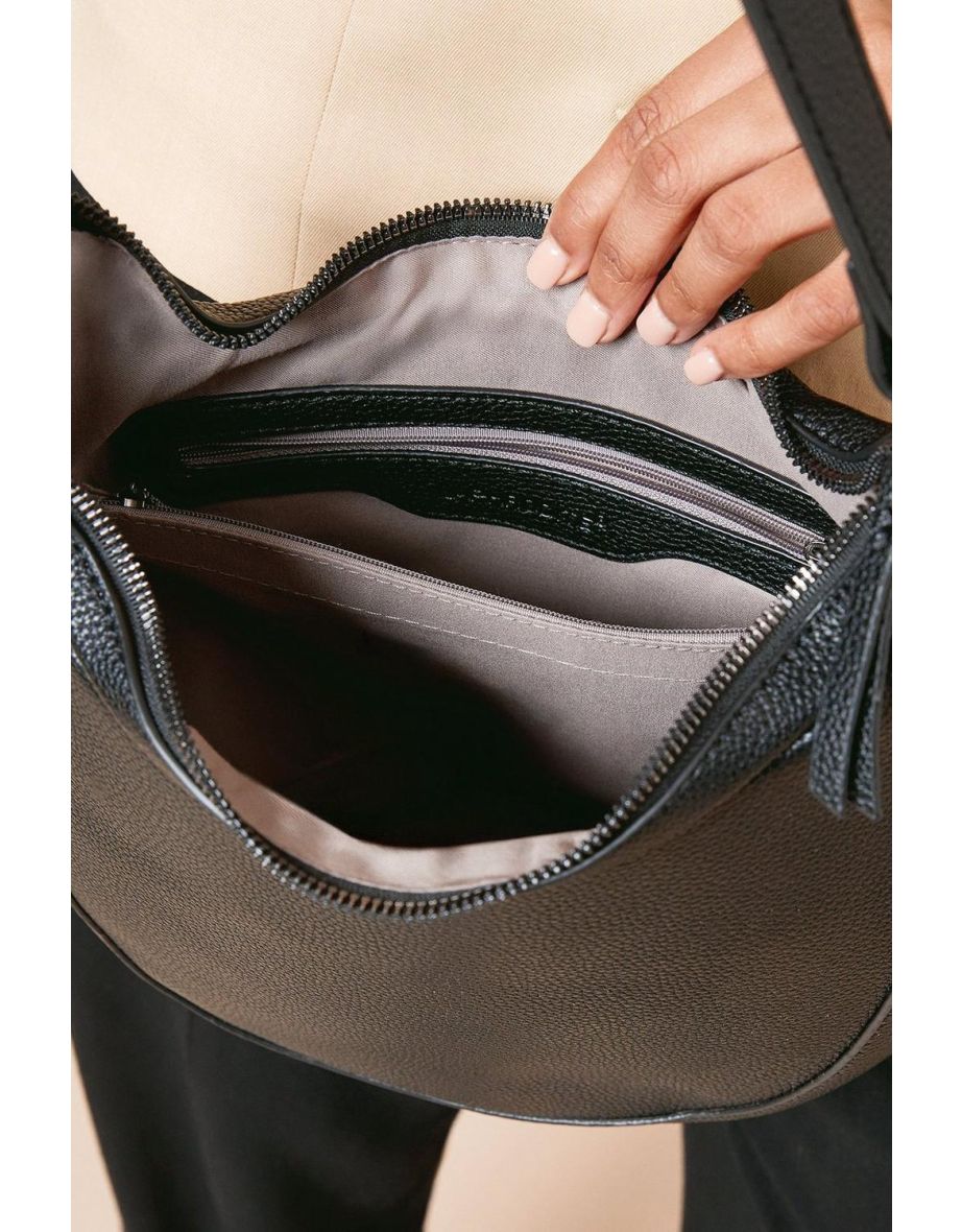Remi Crescent Shoulder Bag With Pocket - 2