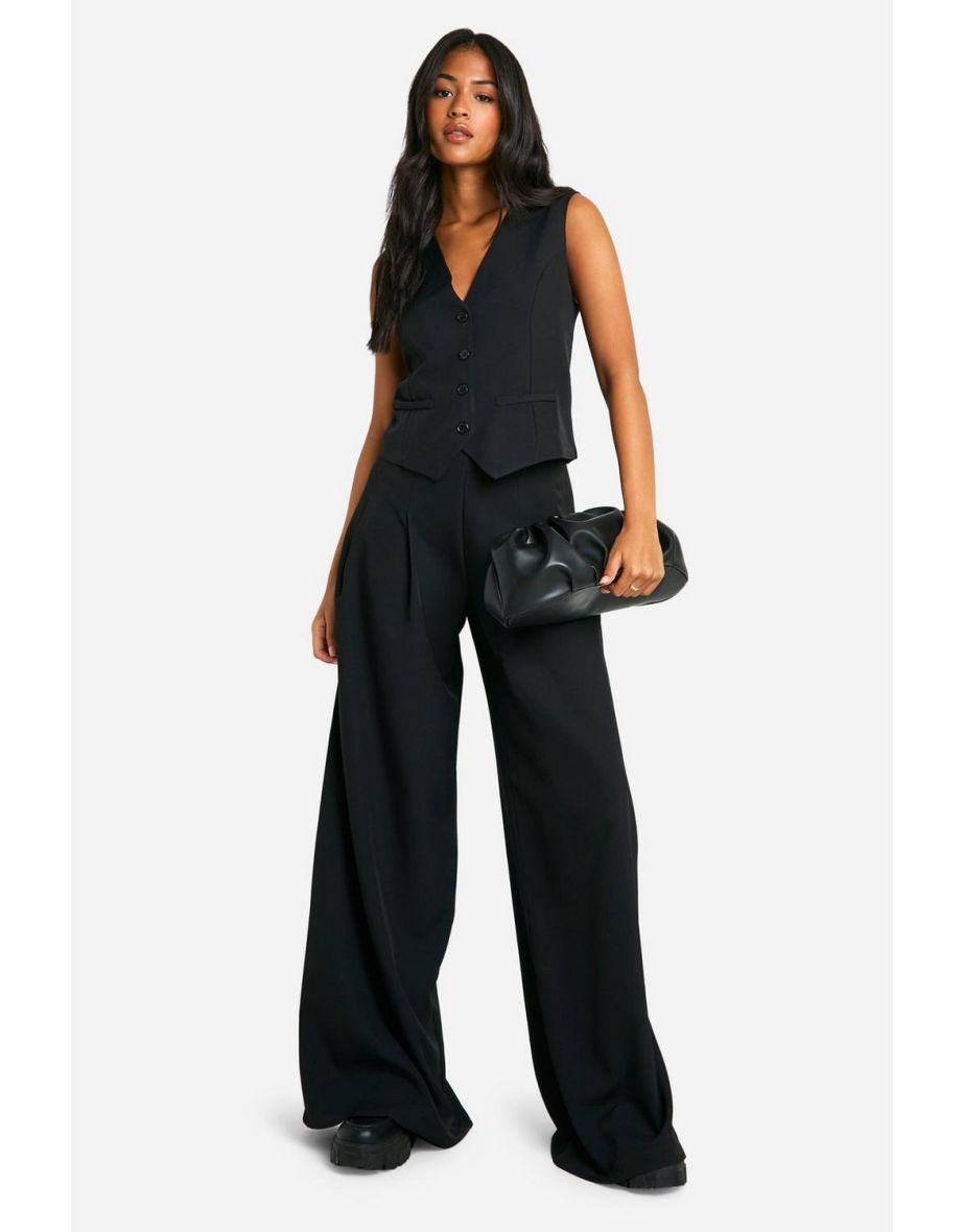 Tall Tailored Waistcoat - black