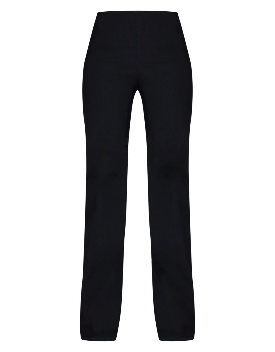 Tall Black Stretch Woven Mid Rise Wide Leg Trousers - 4