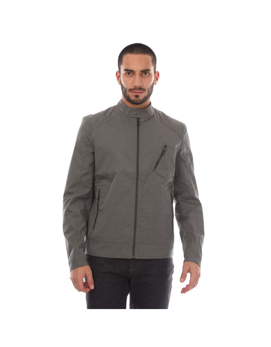 Men's Belstaff Cotton Gabardine V Racer Jacket in Grey