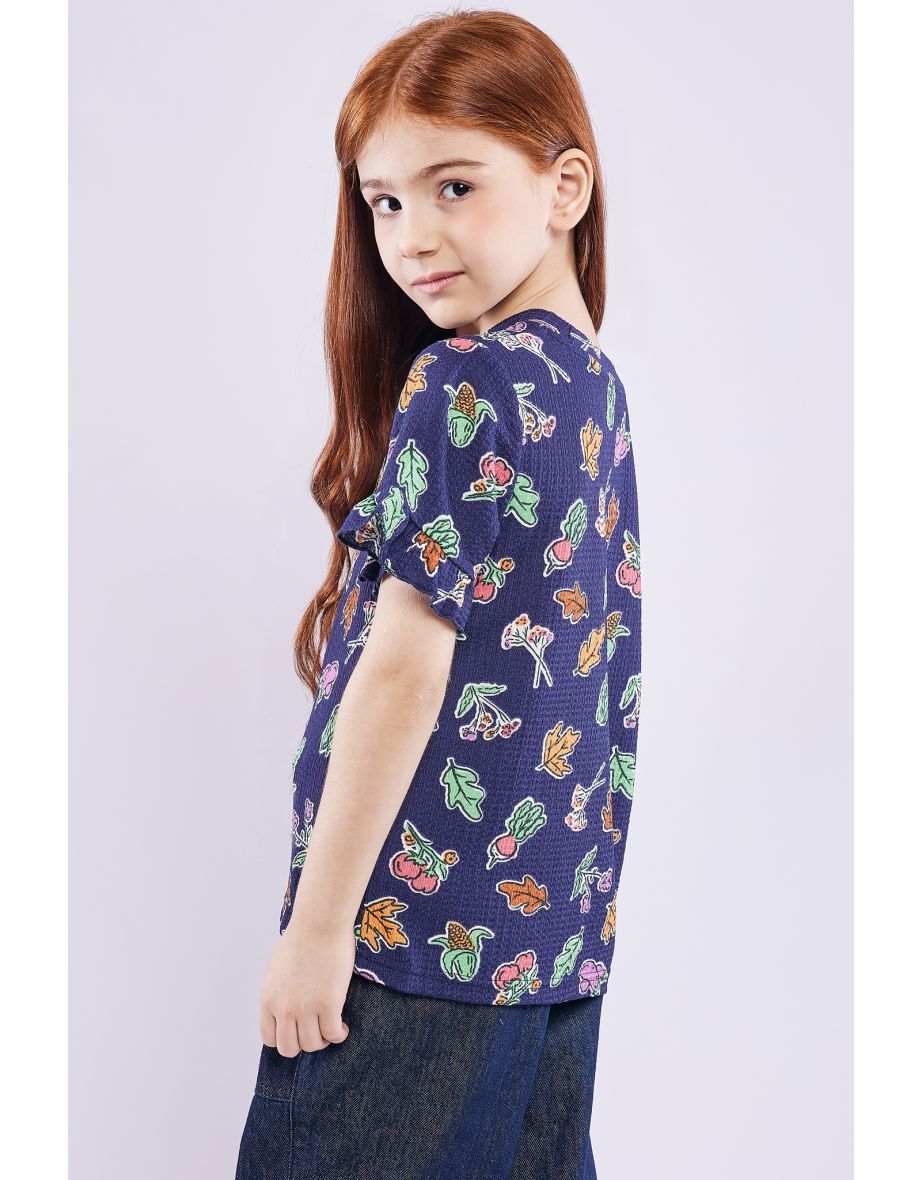 Printed Textured Top - 4
