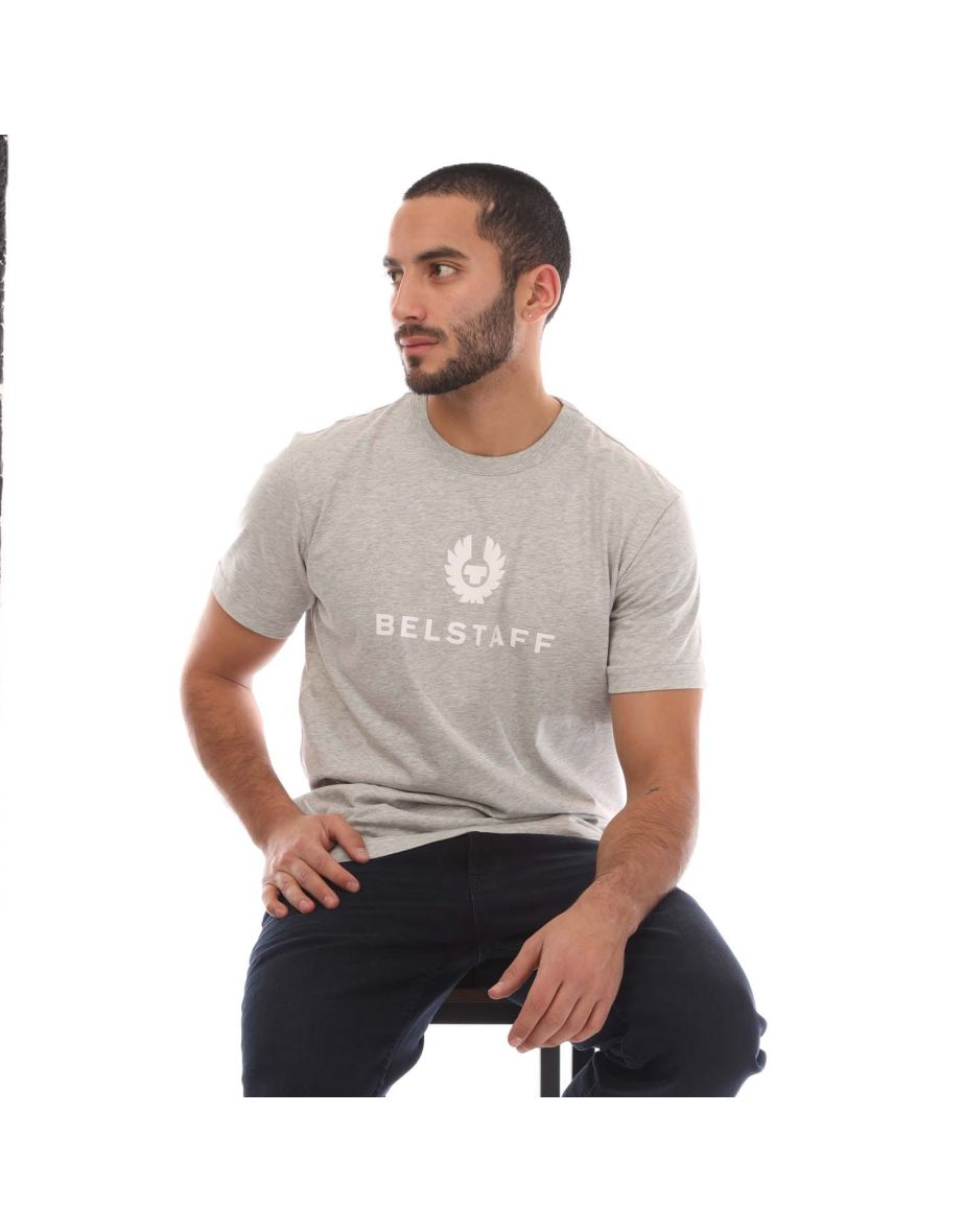 Men's Belstaff Cotton Jersey Signature T-Shirt in Silver - 3