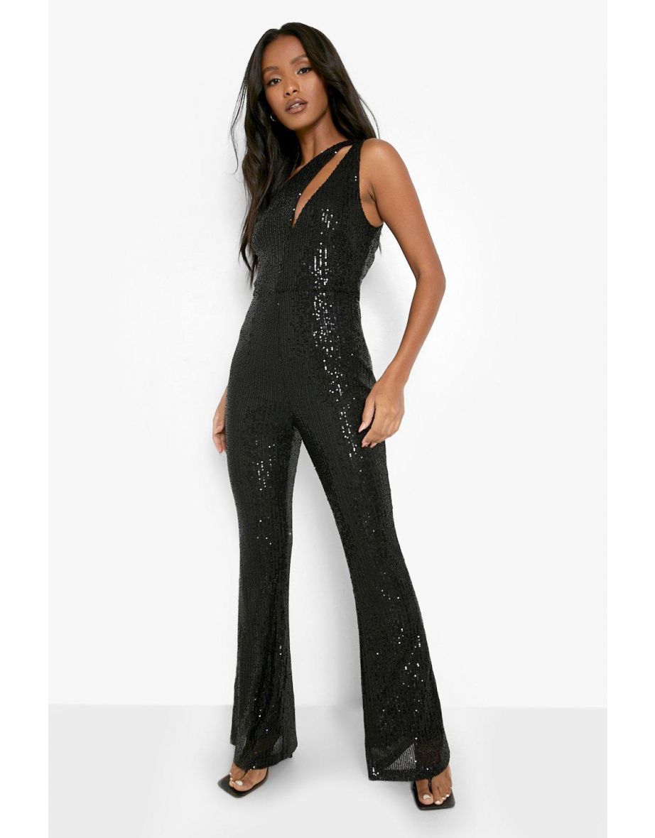 petite flare jumpsuit