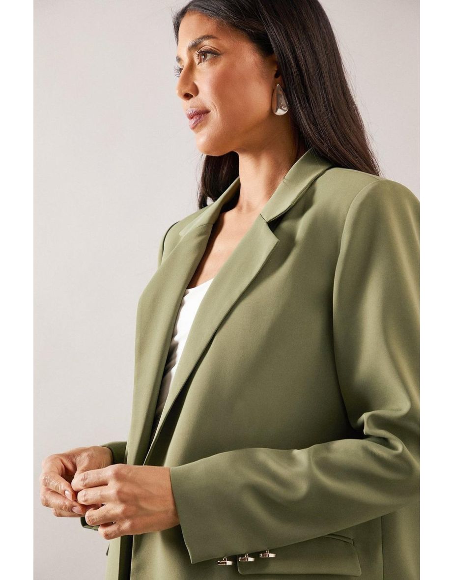Double Breasted Button Detail Blazer - 3