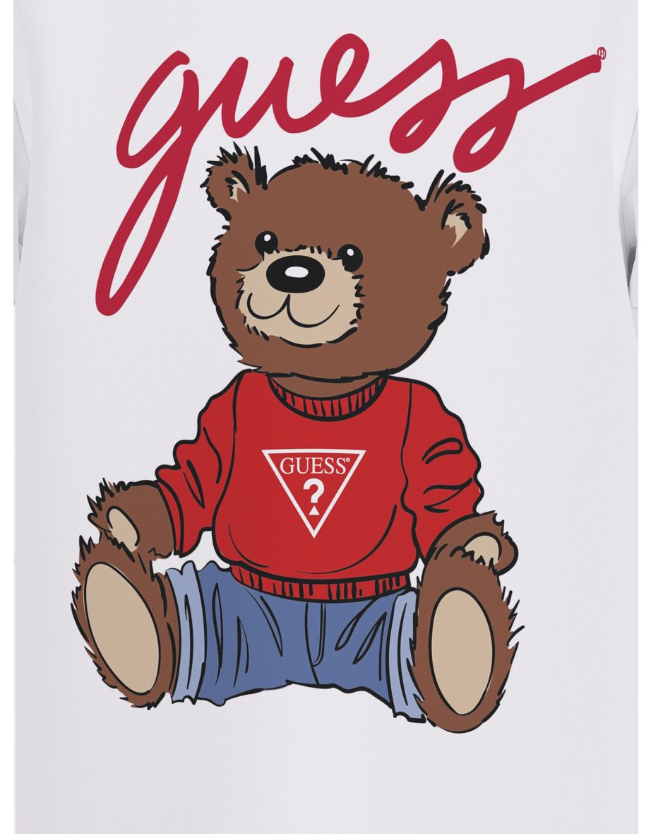 Kids Teddy Bear Logo T-Shirt in White - 2