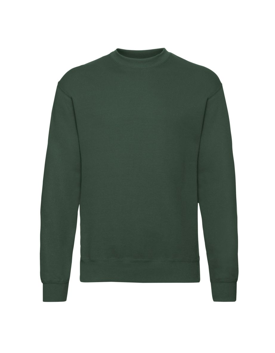 Fruit Of The Loom Mens Classic Drop Shoulder Sweatshirt - Bottle Green