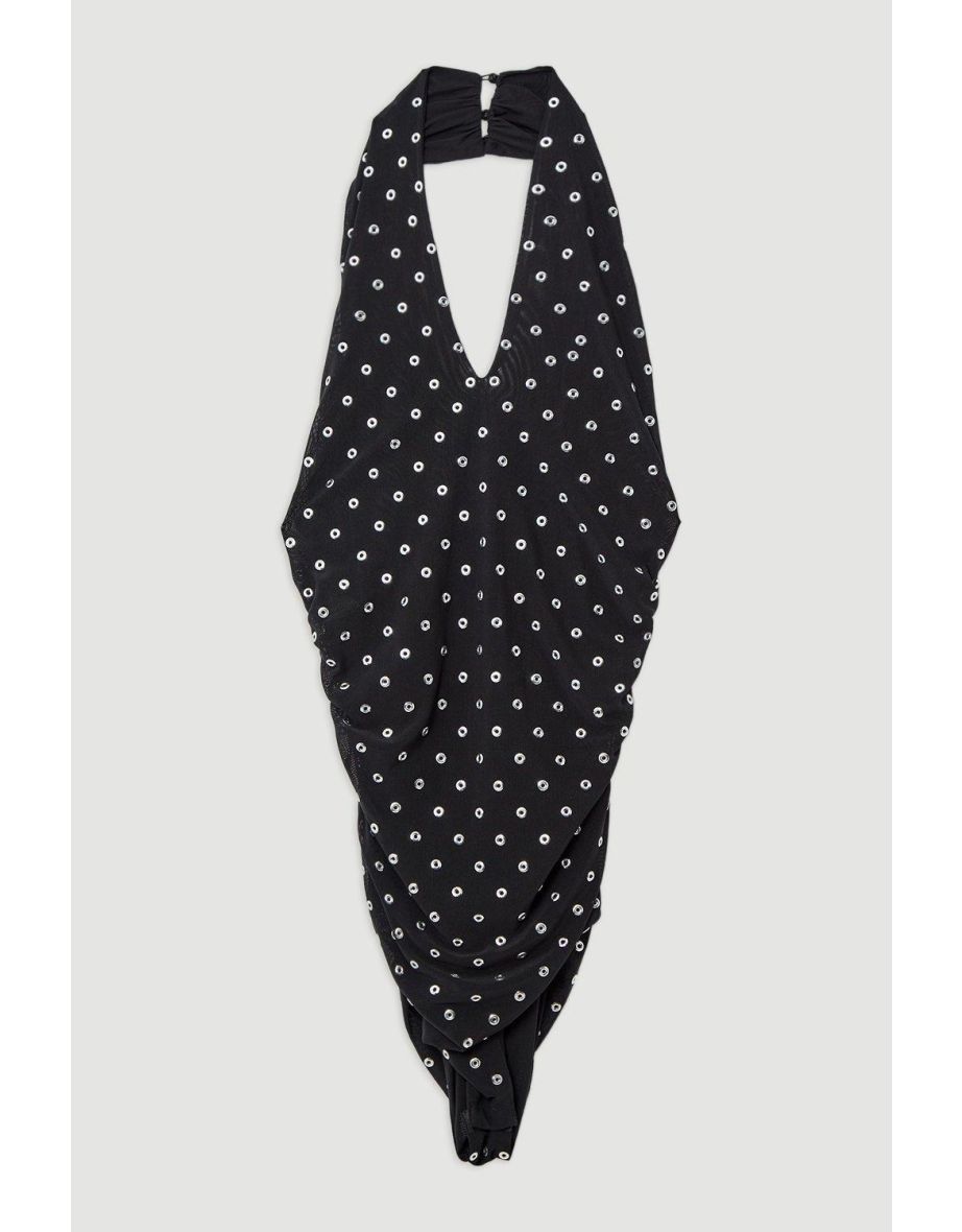 Studded Mesh Bodysuit - 3