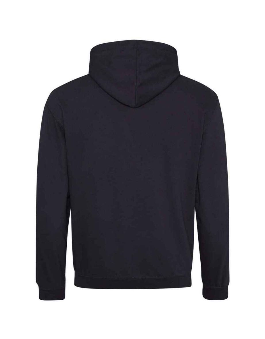 Awdis Womens/Ladies Varsity Hoodie - Jet Black/Hot Pink - 1