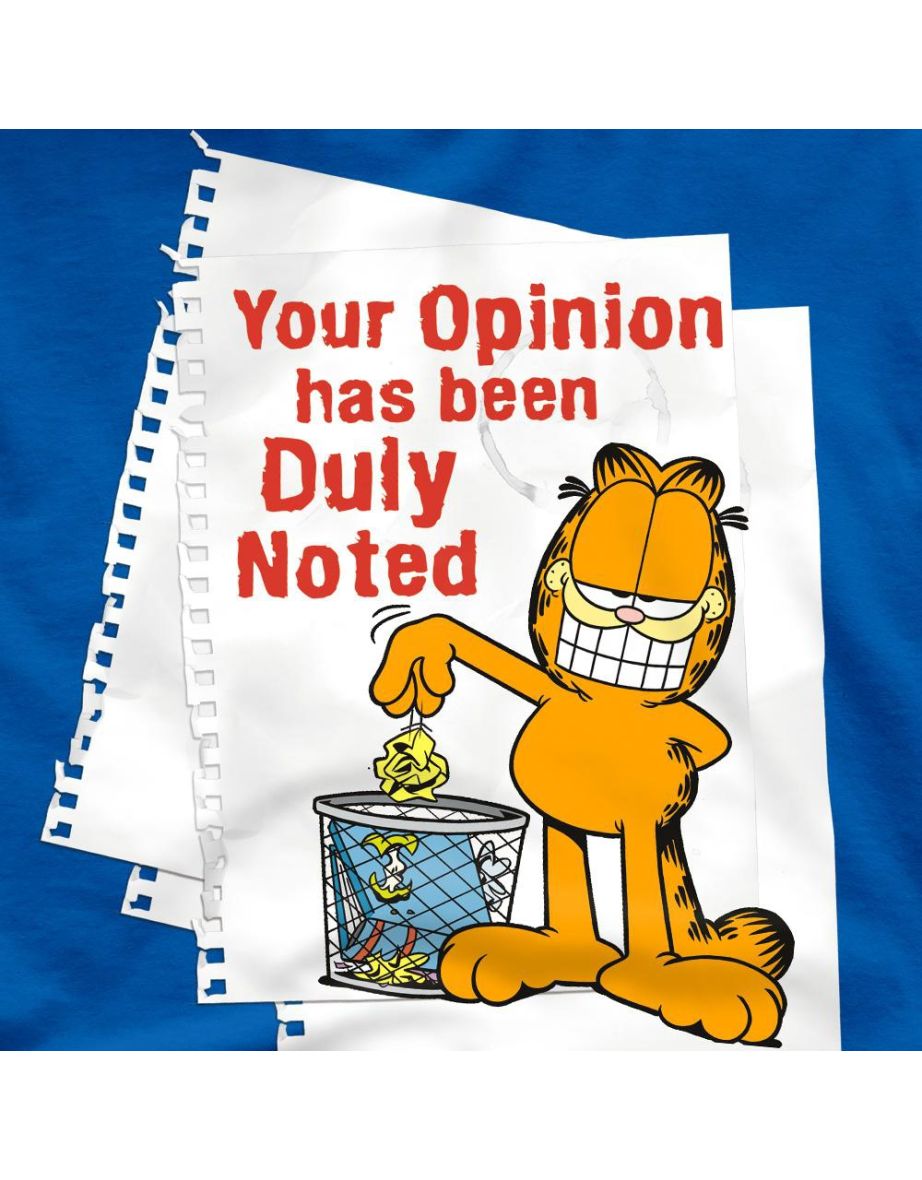 Garfield Mens Duly Noted T-Shirt - Royal Blue - 3