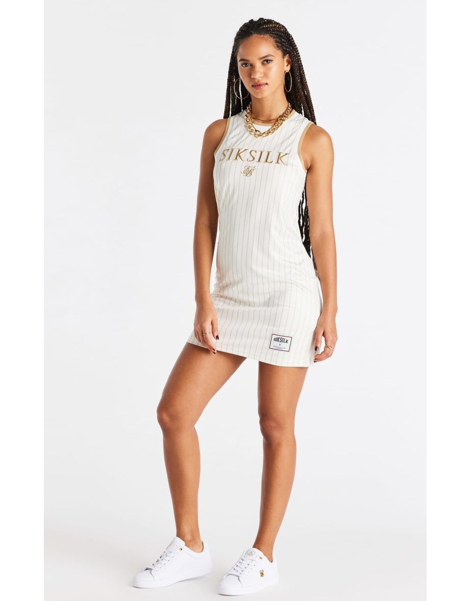 Women's SikSilk Luxe Basketball Dress in Cream