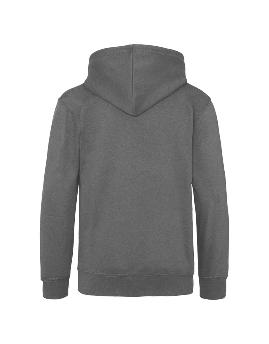 Awdis Mens Varsity Hooded Sweatshirt / Hoodie / Zoodie - Charcoal/Jet Black - 1