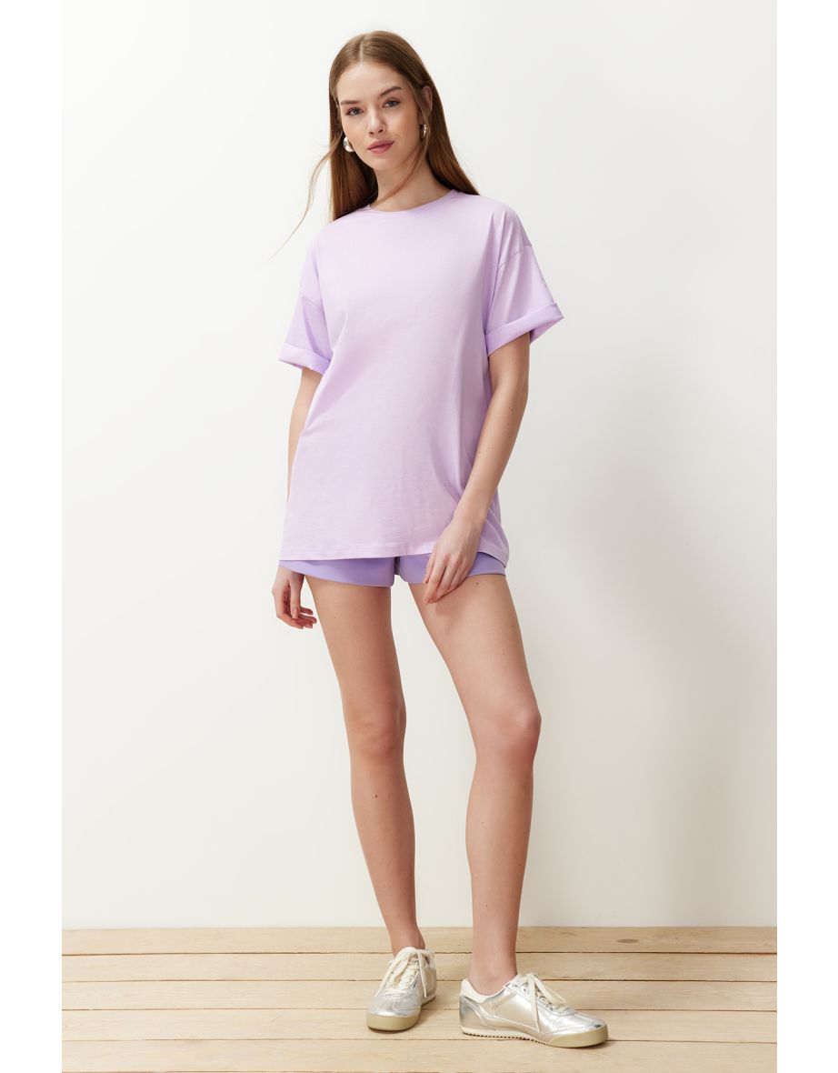 T-Shirt - Purple - Boyfriend